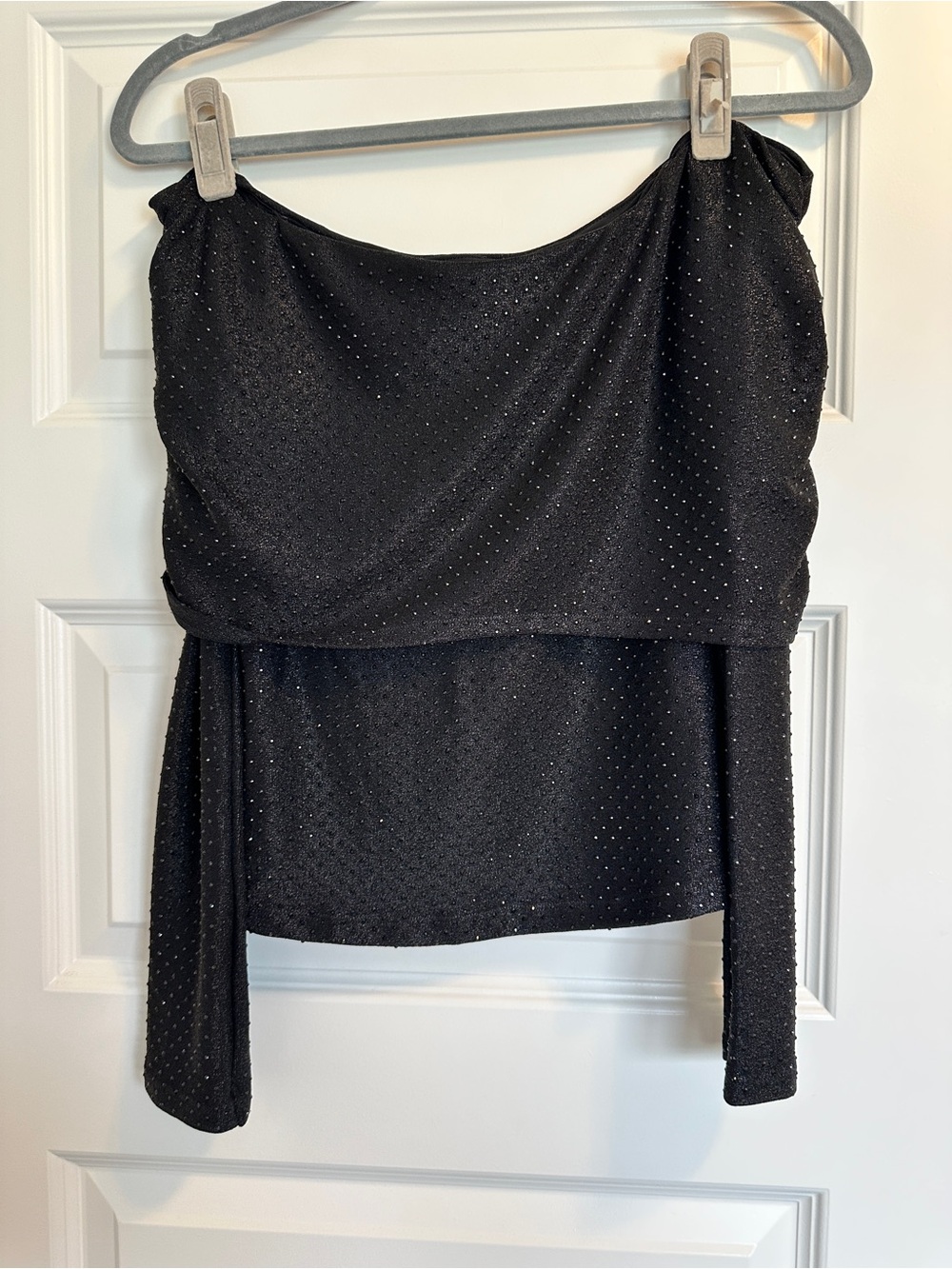 Vici Black Sparkle Off-Shoulder Camisole